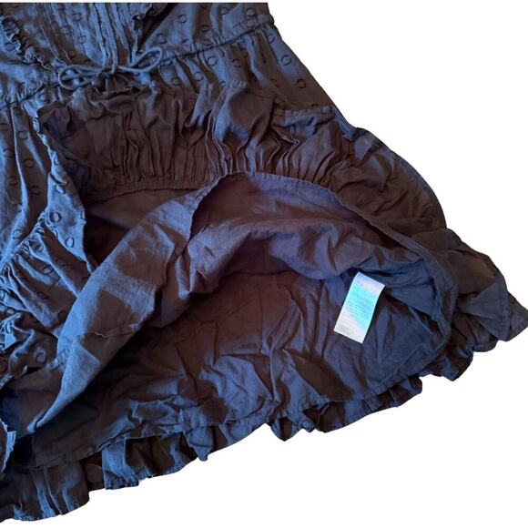 Cleobella Black Organic Cotton Ruffle Mini Dress Size Small 766F - Picture 9 of 13